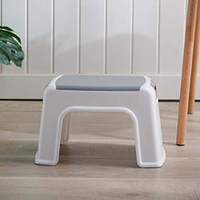 MKXF Sgabello di Plastica Bianca Bagno Addensata Antiscivolo Sgabello Domestico Vivente Scarpa Spogliatoio Sgabello Esterno Sgabello per Bambini Portatili