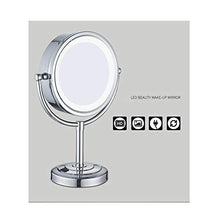 specchio trucco,specchio trucco,Specchio cosmetico da tavolo a LED con ingrandimento 3 volte da 8,5 pollici, specchio da trucco illuminato in stile europeo, bronzo nero