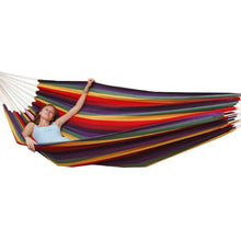 AMANKA Amaca XXL per 2 Persone a Righe Multicolor Arcobaleno 400x160cm | Supporta Fino a 150 kg | 100% Cotone | Amache Persone Insieme