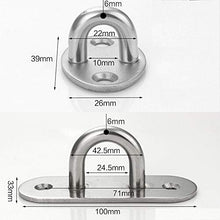 Nuluxi Piastre Occhiello Acciaio Inossidabile Acciaio Inossidabile Plate Anello Hardware Acciaio Inossidabile Barche Hardware di Coperta Robusto Accessori per Sartiame Barche Amache Hardware-4 Pezzi