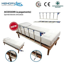 MEMORYLINE Super Offerta - Luxury Line Rete elettrica motorizzata singola (80x190), doppio motore OKIN, telaio in legno di faggio, ammortizzatori in SBS-TPEE, Dispositivo medico per sgravi fiscali