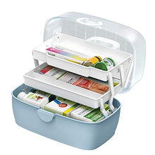 MYHZH Medicina Box 3 Strati Governo della Medicina di Caso dell'organizzatore di immagazzinaggio di Primo Soccorso Grande Medicina Bagagli, 29 x 19,8 x 16 cm