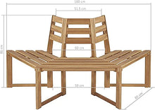 Panca da giardino da giardino Giardino, solido banco di semi-albero del banco di acacia, questa panchina combina stile, durata e convenienza,Wood color