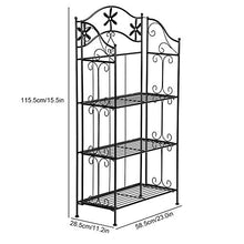 CHHD Supporto per Piante, scaffale Multifunzione in Metallo a 3 Livelli Supporto per Fiori Scaffale per libreria Scaffale per scaffali Organizer per Ufficio in casa Soggiorno Bagno, 58