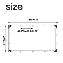 N / C Telone Impermeabile Resistente 6.5 * 9.8Ft, Telo Universale Bianco, con Occhielli per Fori in Metallo Pieghevoli, per mobili da Giardino Copertura Antipioggia per Piscina