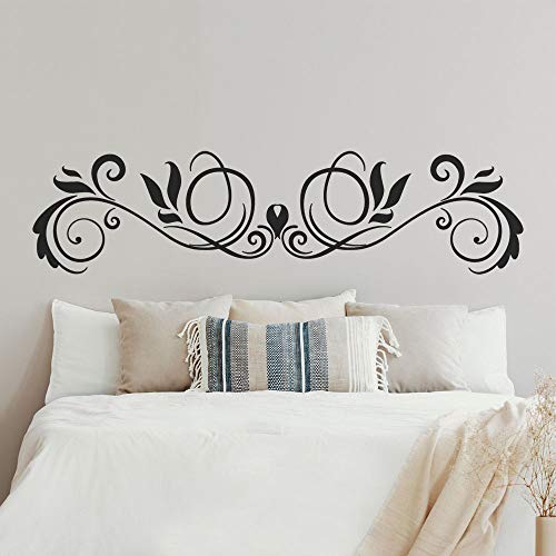 T-MK337 - Adesivi per testiera del letto, 35 x 140 cm, colore: Nero