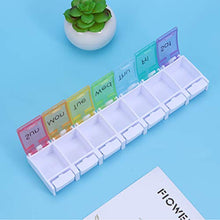 DOITOOL - Contenitore per pillole da viaggio, 1 pezzo, per pillole settimanali, colorato, portatile, 7 scomparti, mini organizer per tablet medicinali