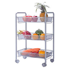 &ripiano di stoccaggio Rack Storage Cucina, delle famiglie multifunzione mobile con ruota a 3 strati da terra Magazzinaggio Scaffale di finitura