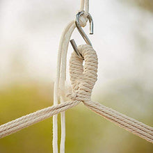 Sedia a hammock, oscillazione da giardino nappa bianca per bambini adulti con bastone in legno per stile nordico all'aperto indoor - 330 libbre di pesi capacità di comfort durata hamac avec support LH