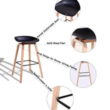 EGOONM Set di 2 Sgabelli da Bar ,Moderni Sedia Cucina Alta, per Bar Cucina Ristorante taverna (Nero-2)