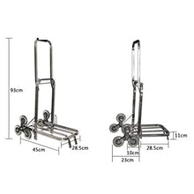 Carrello Pieghevole in Acciaio Inox Carrello Carrello Pieghevole per Arrampicata a 6 Ruote