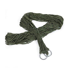 Amaca da Campeggio Giardino Outdoor Hammock portatile Nylon Mesh Amaca base di sonno di campeggio libero Hanging Chair Lounger dell'oscillazione letto Hammock singolo, cuscinetto 150KG Portatile