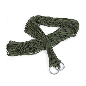 Amaca da Campeggio Giardino Outdoor Hammock portatile Nylon Mesh Amaca base di sonno di campeggio libero Hanging Chair Lounger dell'oscillazione letto Hammock singolo, cuscinetto 150KG Portatile