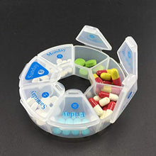 HEALLILY Organizzatore Settimanale di Pillole - Astuccio per Pillole Rotondo Portatile da 2 Pezzi Scatola per Pillole Senza Bpa per Il Lavoro in Farmacia