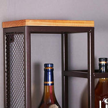 PZW Semplice e Creativo Portabottiglie da Parete in Ferro Loft Portabottiglie da Vino in Stile Retrò