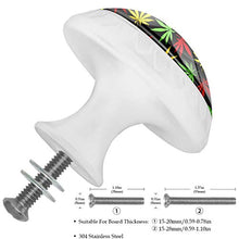 Bunte Palmblätter 4 PCS Pomelli per Porta, Pomolo per Mobile, Pomelli per Mobili con Viti, Maniglia per Armadietto, Pomelli per Porta, Pomelli per Cassetti per Porta, Armadio, Cassetto e Credenza