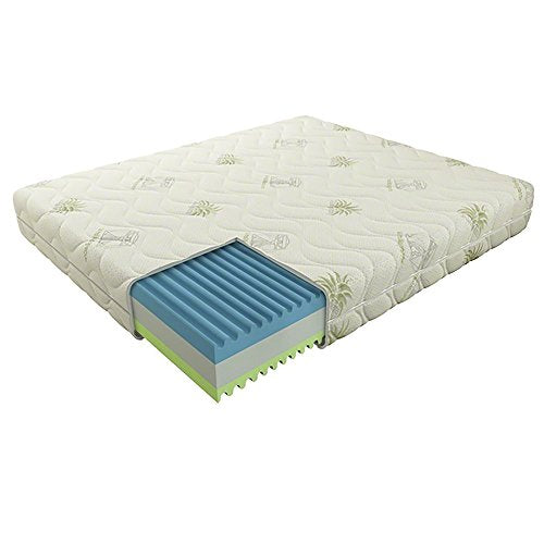 Dormiland - Materasso in Memory a 3 Strati 3DForm, Mis. cm. 160 x 200 Alto 26 cm in Aloe e Silver Sfoderabile e Lavabile - Dispositivo Medico Classe 1
