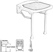 Maniglia Doccia Bilanciata Bar Pieghevole Sgabelli da parete Pieghevoli Sgabelli da doccia a parete Sgabello Sedile Sgabello Pieghevole Scarpe da cambio Pieghevole Sgabello per anziani/Disabili Sedi