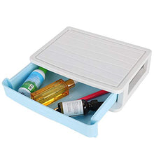 Jadeshay Scatola di immagazzinaggio Tipo di cassetto a Un Solo Strato Toilette Scatola cosmetica Desktop Storage Organizer per Camera da Letto Domestica(Blu)