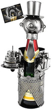 Brubaker Portabottiglie per Vino Spumante o Champagne - Scultura in Metallo in Design Compleanno con Biglietto d'auguri