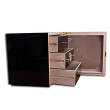 WRJY Humidor per sigari Scatola per sigari, armadietto idratante per sigari in Legno di Cedro con umidificatore e igrometro Temperatura e umidità Costanti Finestra in Vetro Vernice per