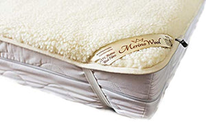 Merino Wool Vendita Coprimaterasso in Lana Merino Una Piazza e Mezza Coprimaterasso 120 x 200 cm con Elastici agli Angoli Woolmark Mattress Topper Pad 120 x 200 cm