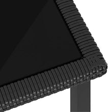 FAMIROSA Tavolo da Pranzo da Giardino Nero 180x70x73 cm in Polyrattan