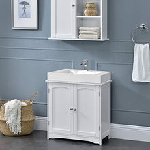 [en.casa] Armadio da Bagno per lavabo - 60x60x30cm - Bianco