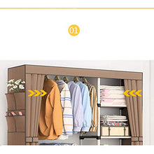 JHDDP3. Armadio Semplice Armadio Armadio in Stoffa Appeso Tessuto Assemblaggio Telaio Assemblaggio Cornice Armadio Deposito Camera da Letto Mobili da Letto 170 * 105 * 45cm 2