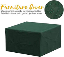 Dieluny, copertura impermeabile per mobili da giardino, 126 x 126 x 74 cm, copertura rettangolare per mobili da giardino, in tessuto Oxford resistente agli strappi, in rattan