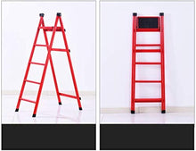 File cabinets Sedie Pieghevoli Indoor Attico Stepladders, su Due Lati di Sicurezza Stepladders Scala di risalita Frutteto/Giardino/Farm Ladder Step Sgabello (Color : Red, Size : 41 * 57 * 84CM)