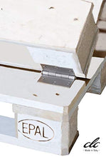 clc Divano divanetto 2 posti in Pallet EPAL per Esterni e Giardino -Made in Italy- Bianco, 120x80x78