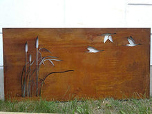 Zen Man 032005-1 - Paravento in metallo anticato, 1 mm, altezza 75 x lunghezza 150 cm, realizzato a mano