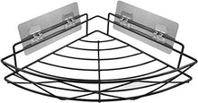 Litcom Mensola per Doccia Angolare Mensole per Bagno Cestello Portaoggetti Autoadesivo per Il Triangolo della Doccia della Cucina del Bagno (Black)