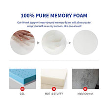 Wemk Topper Memory Foam, Topper Materasso 6CM con Copertura Rimovibile in Tessuto di bambù, Antiacaro, Traspirante e Morbido, CertiPUR-EU e Certificato ISPA, 180x200x6cm, Blu