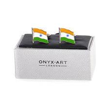 Onyx-Art Cufflinks - India Flag - Indian Flying Flag