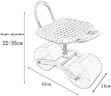 AAGYJ Rotolamento del Carrello da Giardino con Sedile da Lavoro e ripiano per ombrelli, carrelli da Giardino per piantare Sgabello, Sedile Girevole Aiuta a Proteggere Le articolazioni del Ginocchio