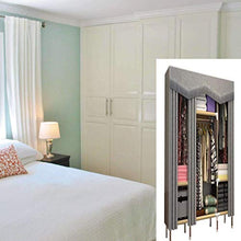 MKXF Armadio Semplice Moderno Tessuto Grande Struttura in Acciaio Completamente Chiuso Assemblaggio Camera da Letto Casa Armadio di Stoccaggio