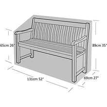 JIACUO Copertura per Panca da Giardino 2/3/4 posti Protezione per Panca Resistente Anti-UV Impermeabile