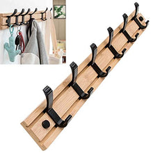 STZLY Appendiabiti Moda Legno Libero di punzonatura Hook Coat Rack Gancio del Gancio for la Camera da Letto Soggiorno o Guardaroba, Risparmiare Spazio Dimensioni: 6 Ganci