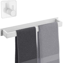 Smartpeas Porta Asciugamani Bagno Adesivo / Appendi Asciugamani Bagno – Acciaio Inossidabile Verniciato A Polvere Bianca + Gancio