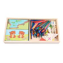 JOOFFF Bastoncini di conteggio per Bambini Matematica Giocattolo educativo Intelligenza Carte numeriche in Legno e Bastoncini di conteggio con Scatola