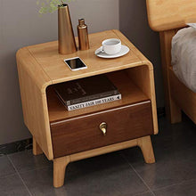 FEANG Tavolo da Comodino in Legno Tavolo Comodino da Comodo, tavolino con cassetti e Ripiani per stoccaggio Aperto per Piccoli spazi e Camera da Letto