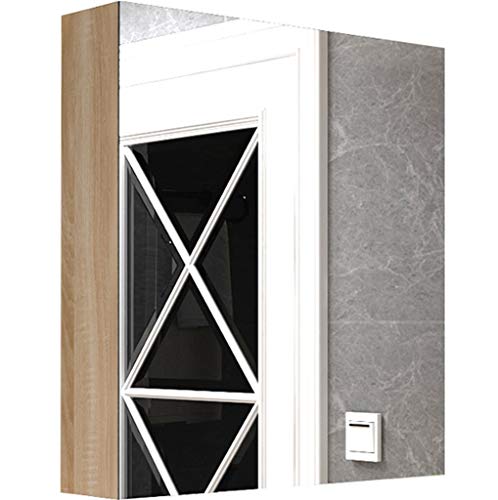 Mobiletto del Bagno Specchio Completo Armadietto da Bagno A Parete Decorazione Murale per Uso Domestico Armadio di Stoccaggio Guardaroba Specchio per Il Trucco