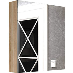 Mobiletto del Bagno Specchio Completo Armadietto da Bagno A Parete Decorazione Murale per Uso Domestico Armadio di Stoccaggio Guardaroba Specchio per Il Trucco