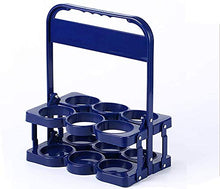Aoark Cestello Portabottiglie, 6 Posizioni, Riciclabile, 33 x 28 x 18 cm (Blu)