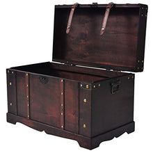 Festnight Baule del Tesoro Vintage Stile Antico in Legno 66x38x40 cm da Camera da Letto per Soggiorno