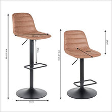 RPSRLS.COM 2 Pezzi di Sgabello Bar Novita' 2021 Modello Helsinki - Marrone Chiaro - Pelle - by