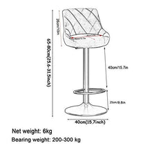 Nuovo Bar Stool Set con schienale e poggiapiedi, gastronomia Colazione Golden Bar Sedia, regolabile girevole ascensore meccanico, for Pianale da cucina e casa Sgabelli Set di 2 pezzi ( Color : White )