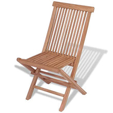 vidaXL 4X Legno di Teak Sedie da Giardino Pieghevoli Seggiole Sgabelli Esterno